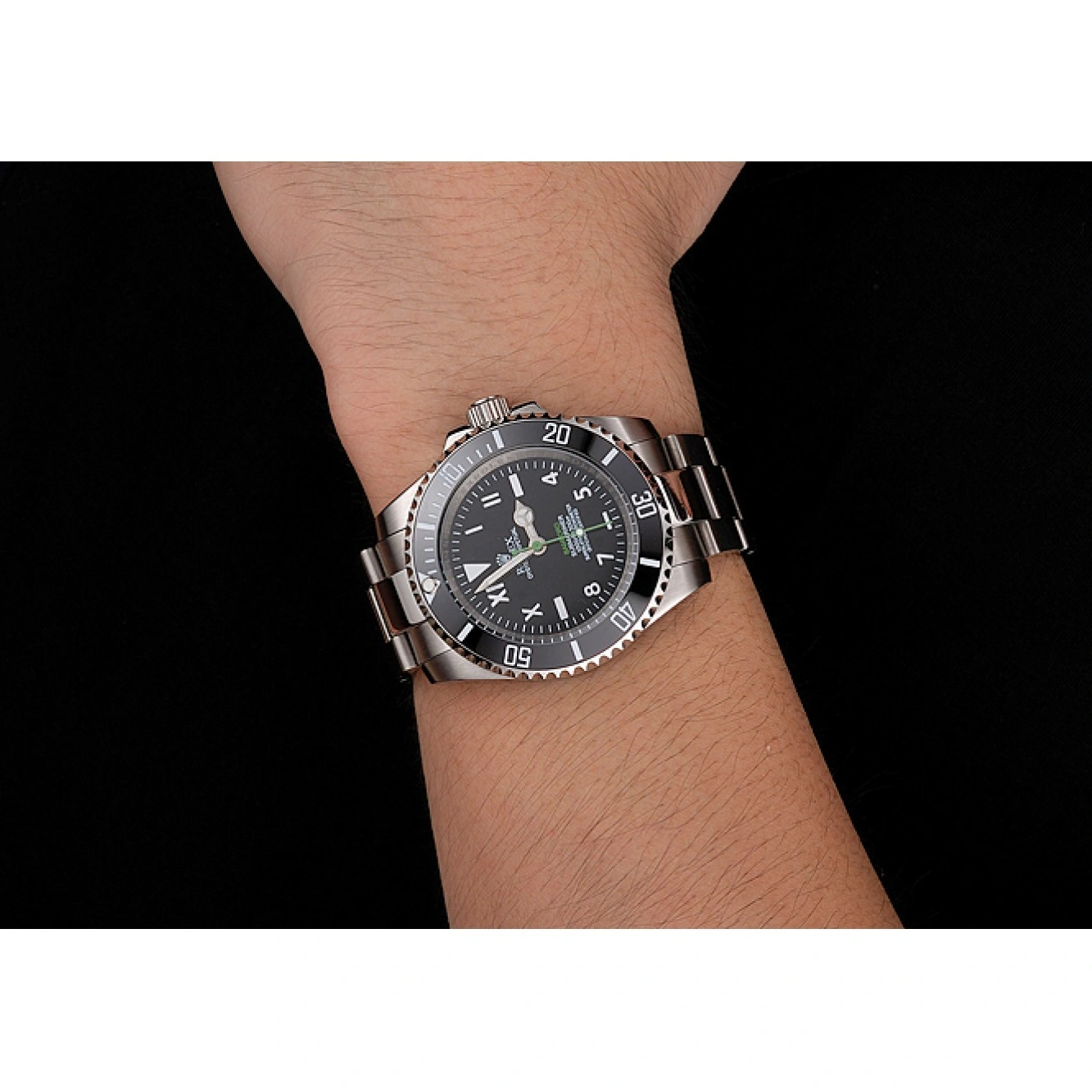 Aaa replica Dial Bezel Black Bamford Case Submariner Black With Steel Bracelet Rolex Roman Stainless Numerals And 1028